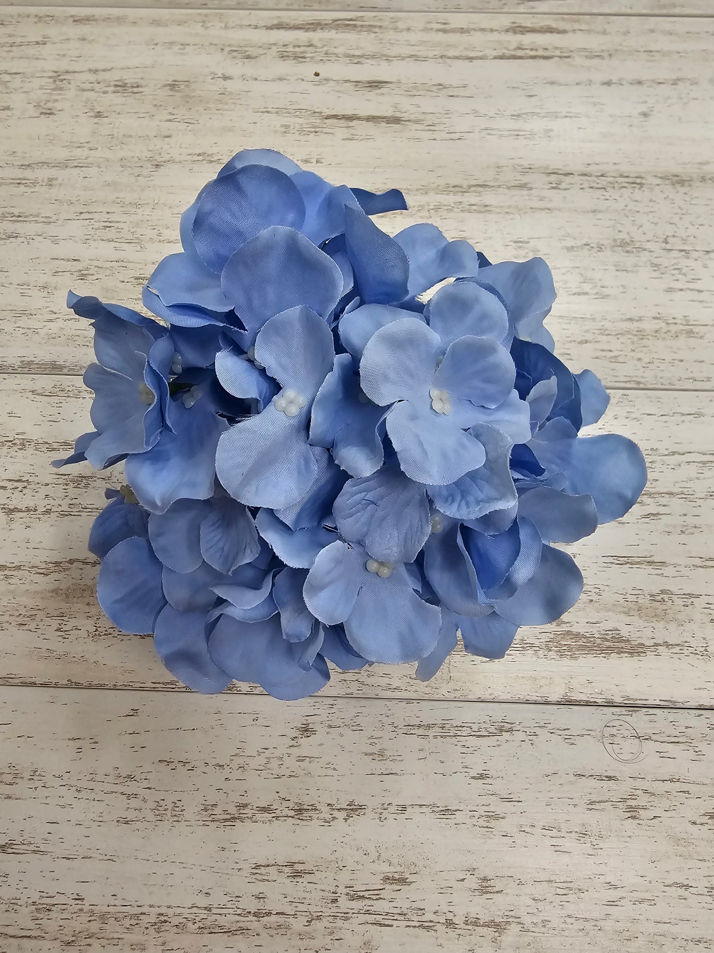 Light Blue Hydrangea Lighted Mason Jar Centerpiece