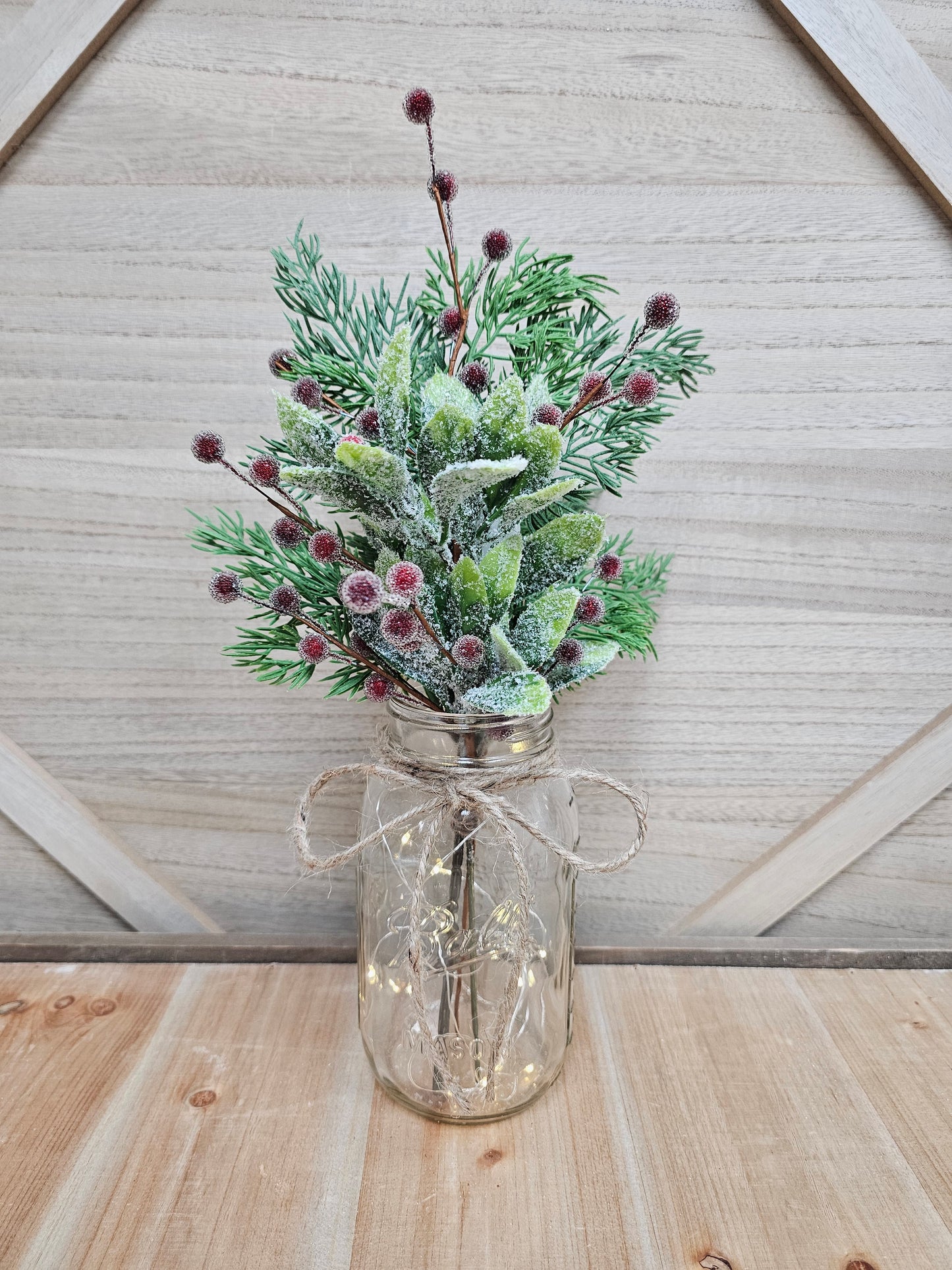 Classic Holly & Berry Christmas Centerpiece
