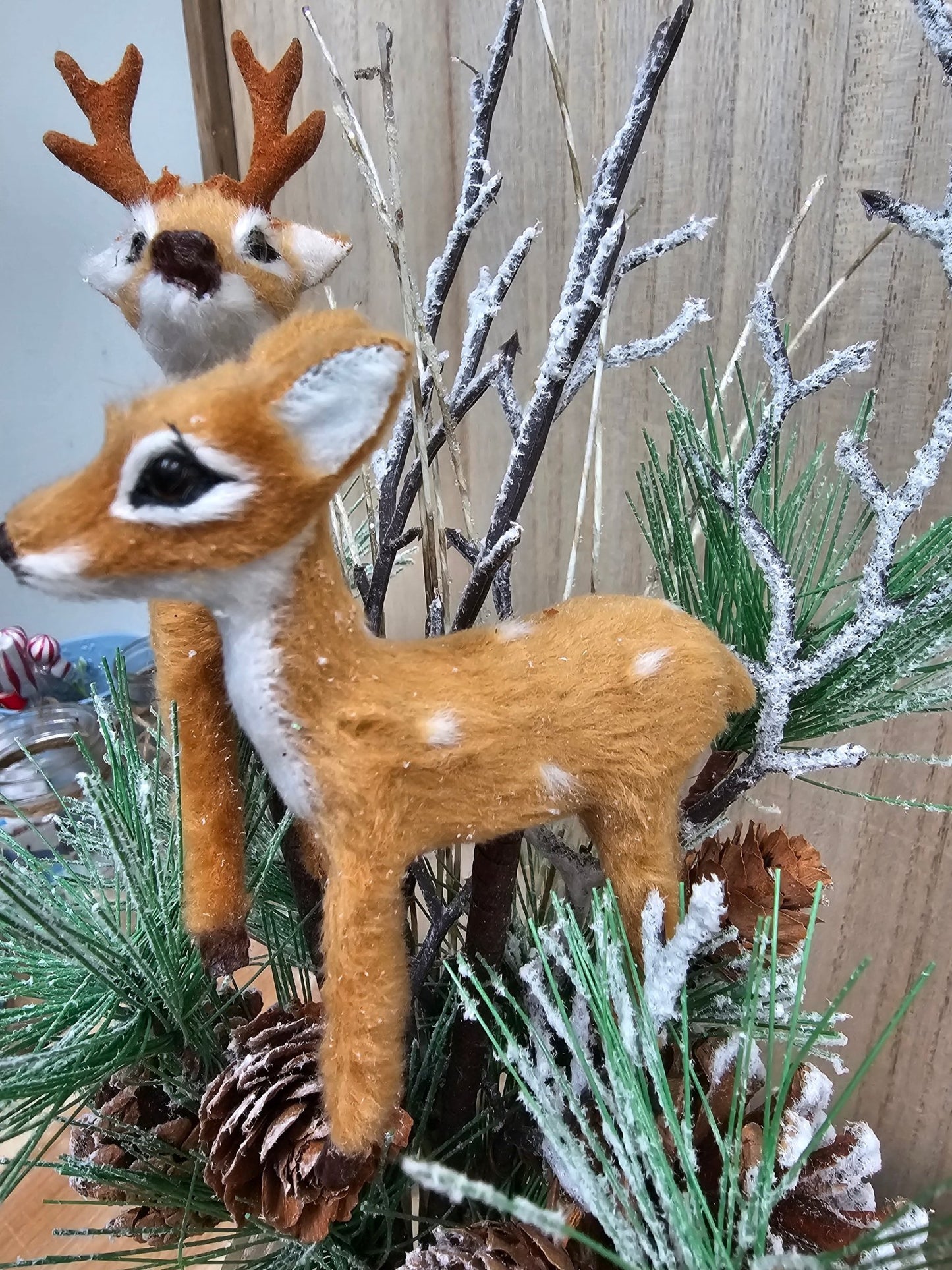 Winter Deer Centerpiece - Glassy Gal Decor