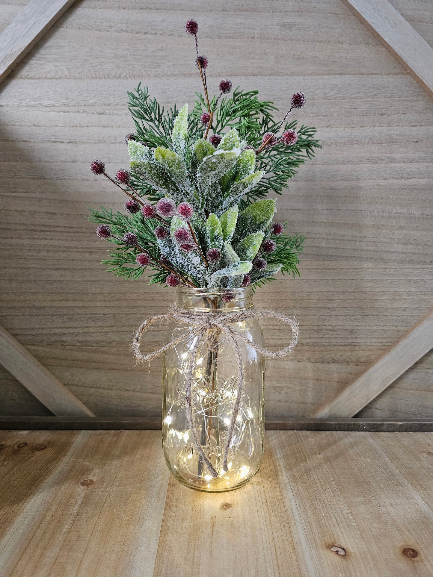 Classic Holly & Berry Christmas Centerpiece