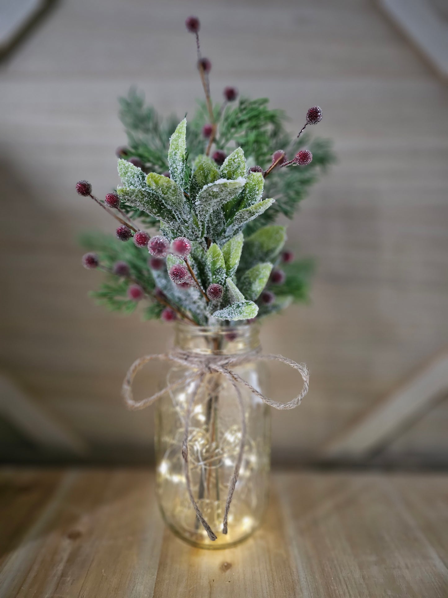 Classic Holly & Berry Christmas Centerpiece