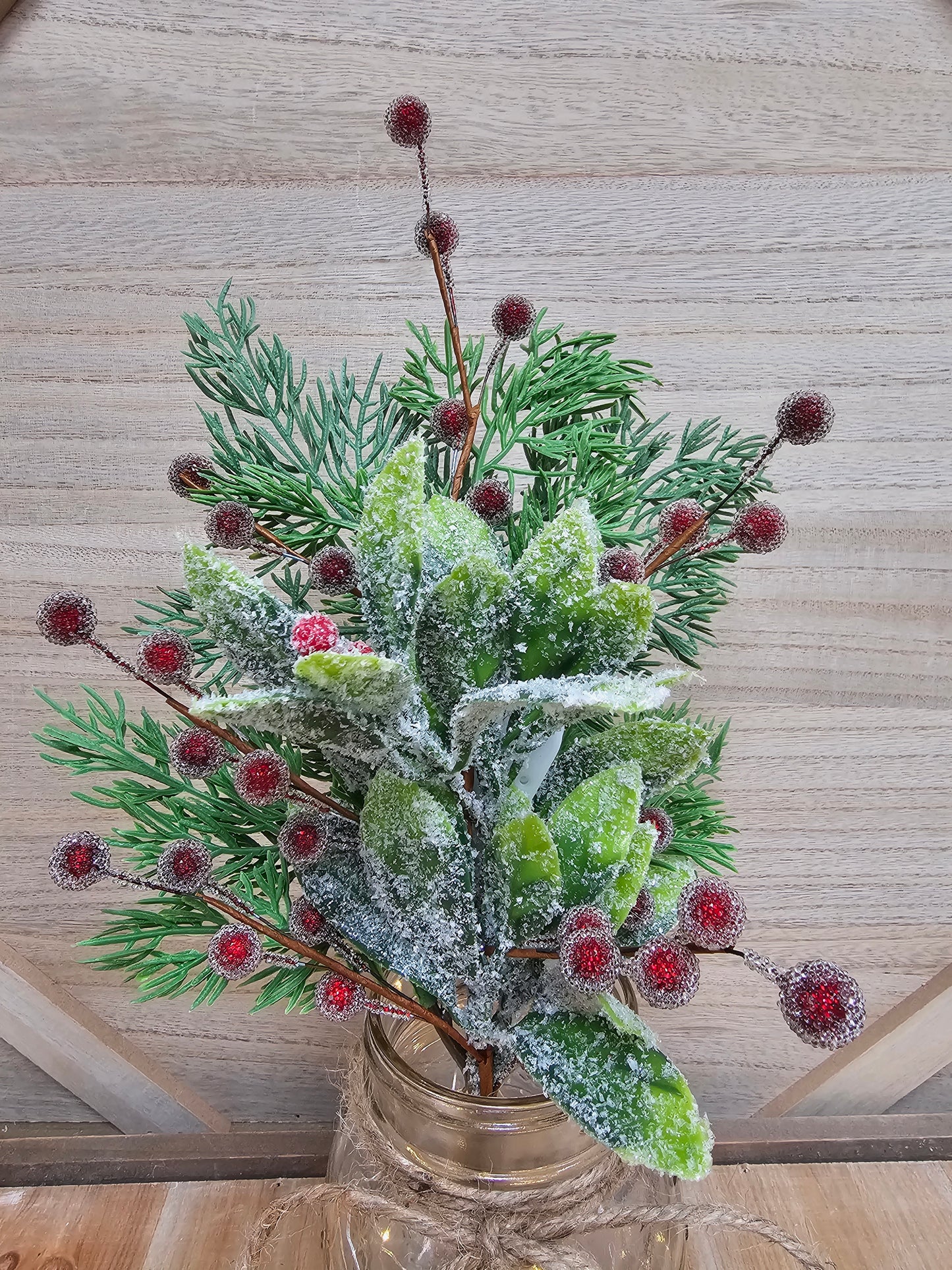 Classic Holly & Berry Christmas Centerpiece