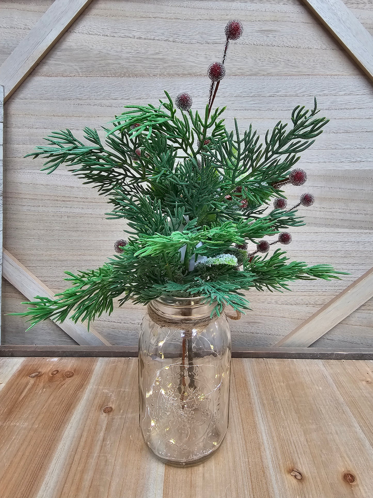 Classic Holly & Berry Christmas Centerpiece