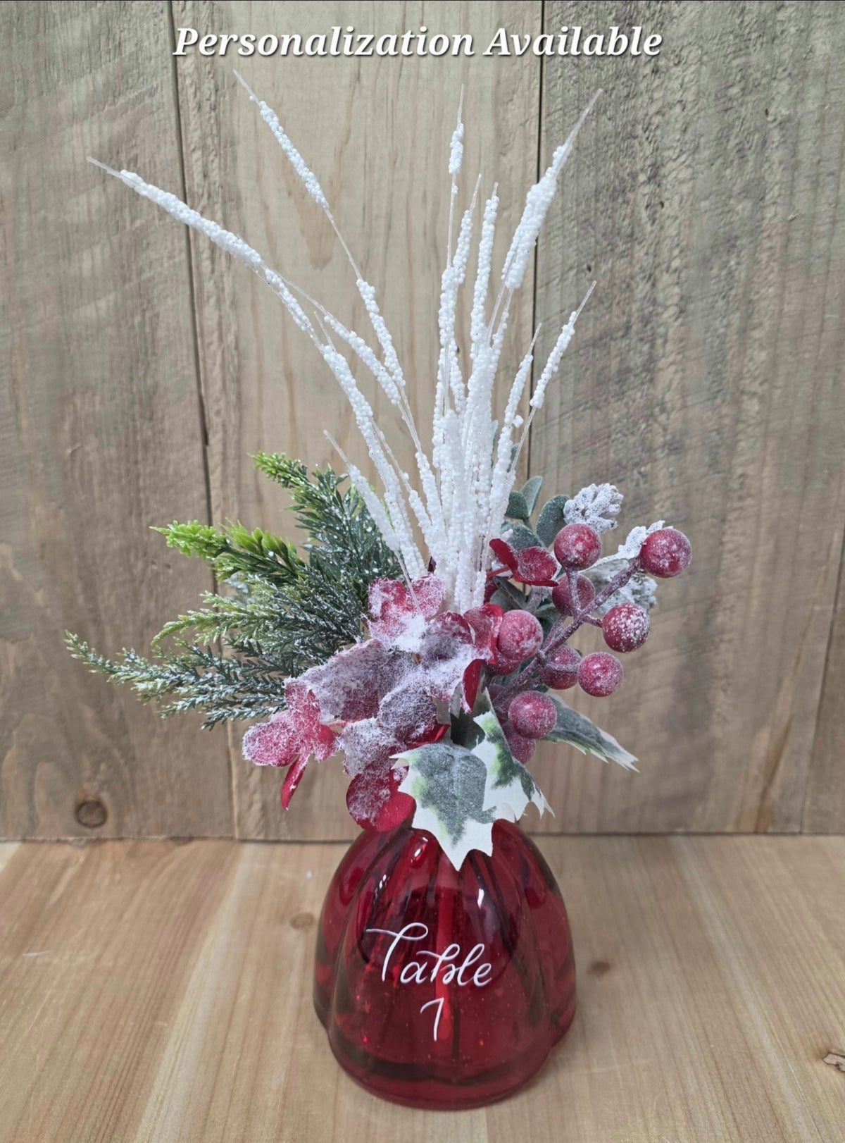 Personalized Holiday Party Centerpiece