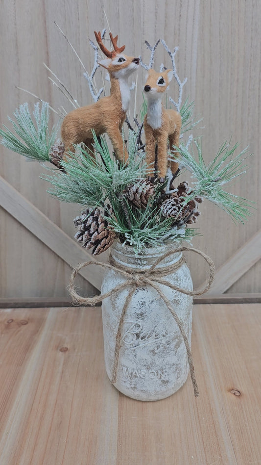 Winter Deer Centerpiece