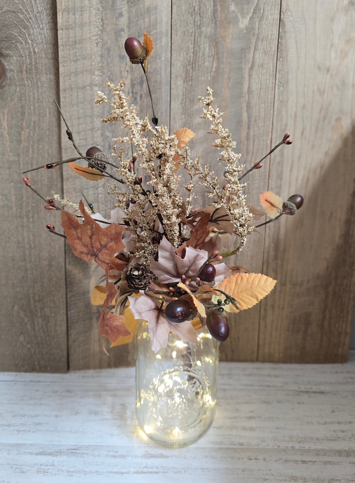 Fall Maple Leaf Lighted Centerpiece