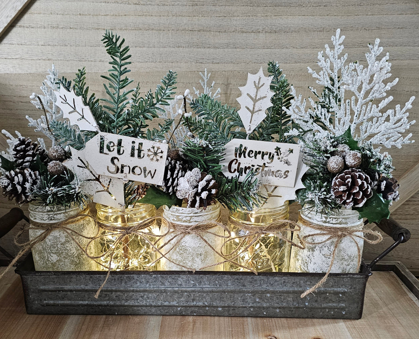 White Christmas Centerpiece - Free Shipping