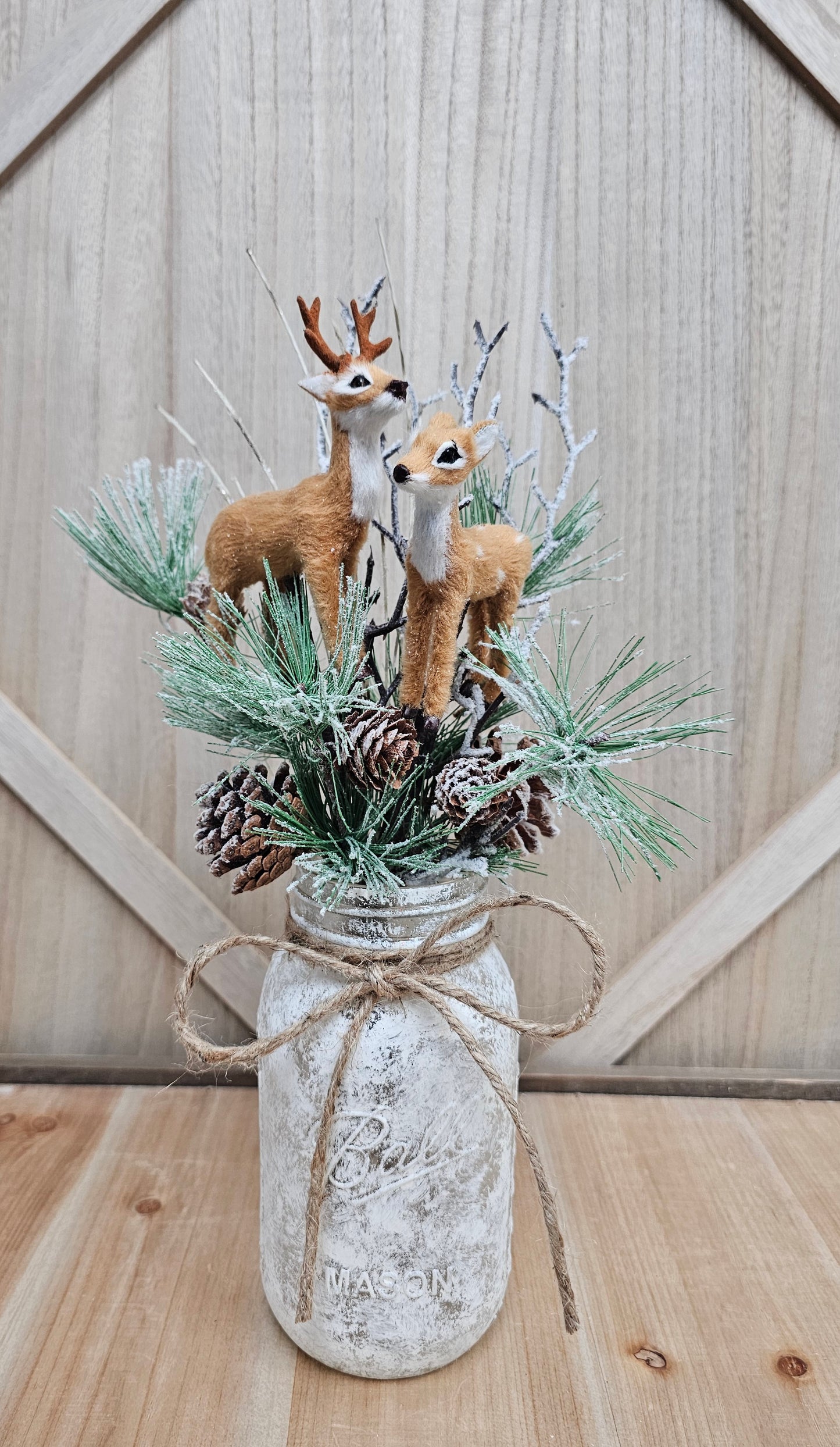 Winter Deer Centerpiece - Free Shipping