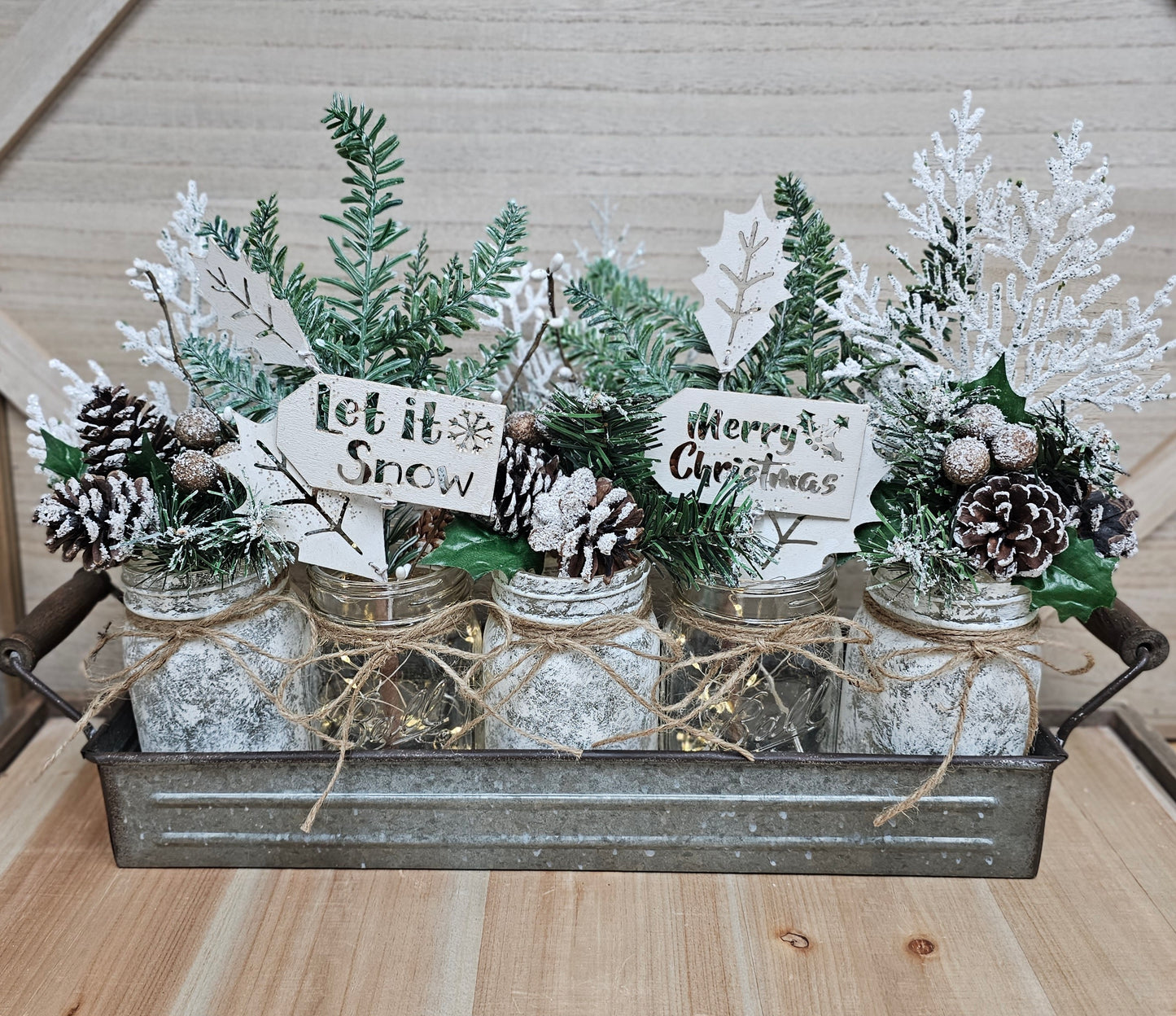 White Christmas Centerpiece - Free Shipping