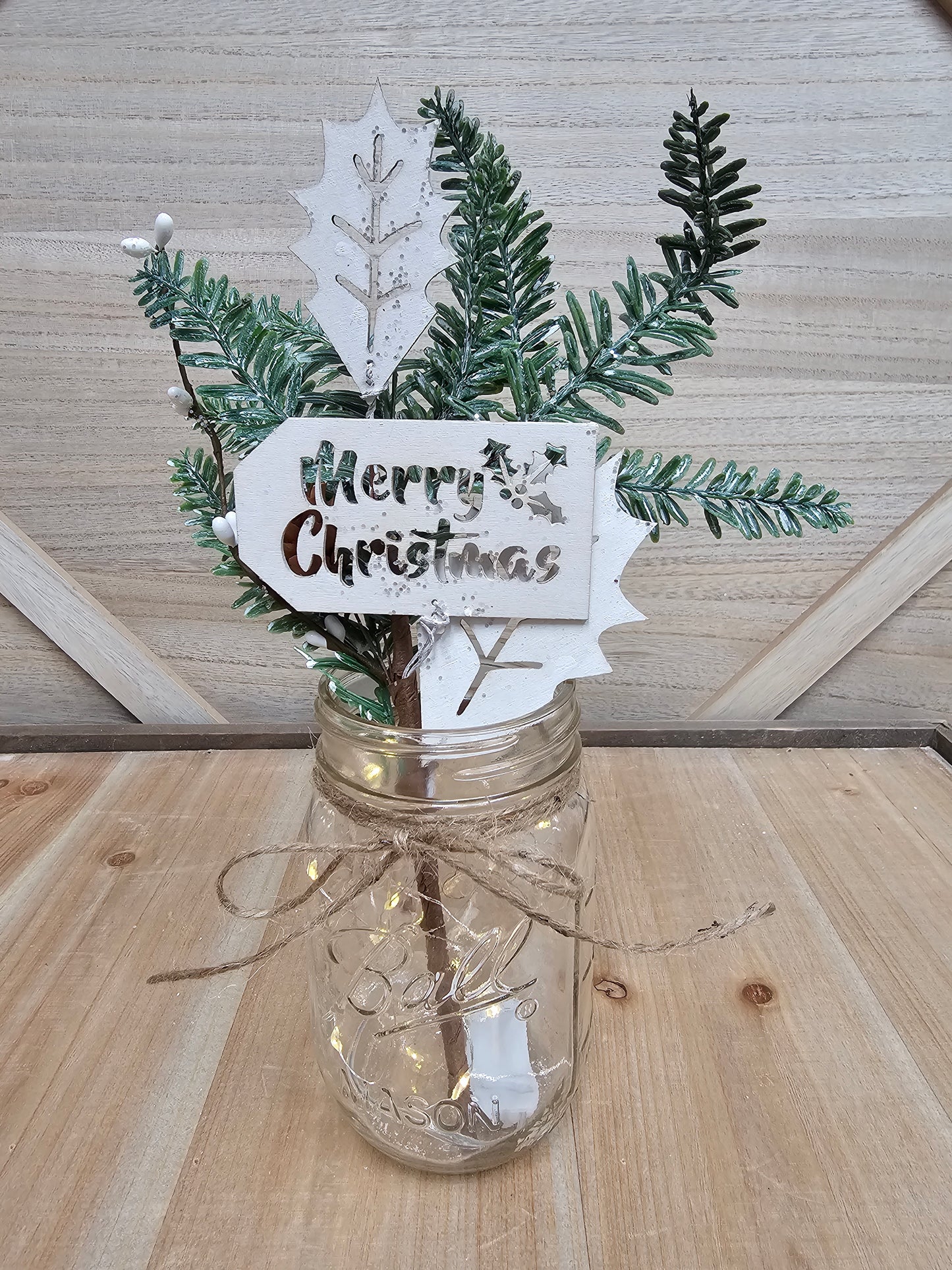 White Christmas Centerpiece - Free Shipping